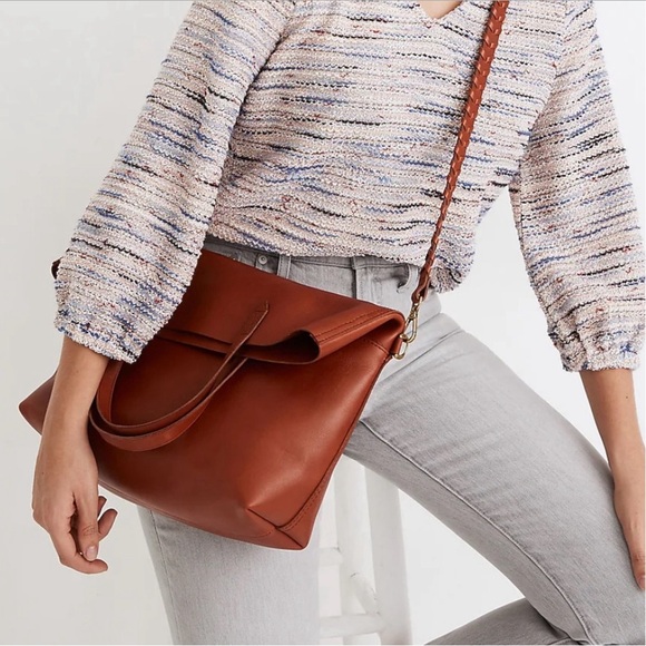 Madewell Leather Convertible Tote + Two Extra Straps - Picture 1 of 10